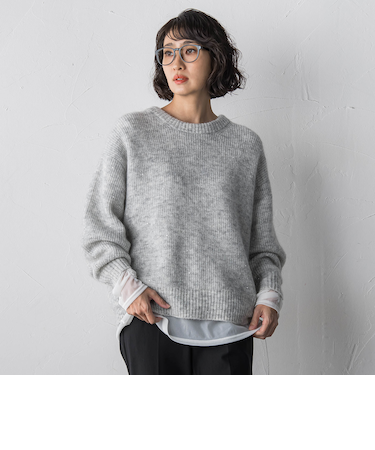 モヘヤスパンコールニット