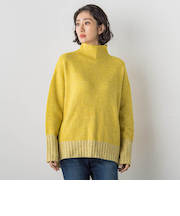 【WEB限定】”ふんわり配色の”もっちりハイネックニット
