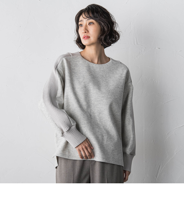 メルトンニットドッキングカットソー