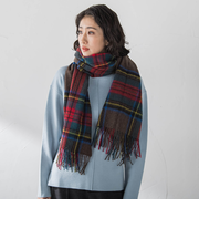 チェックマフラー