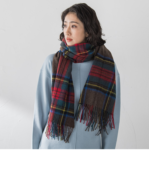 チェックマフラー