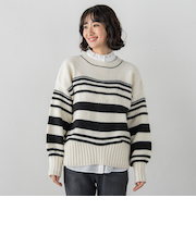 【WEB限定】”ふんわり着心地”ランダムボーダーニット