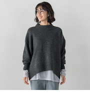 【WEB限定】ヤクライクモックネックニット