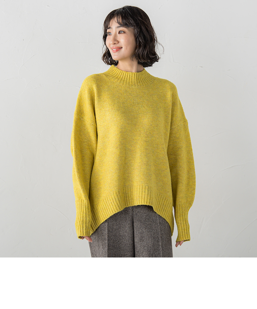 【WEB限定】ヤクライクモックネックニット