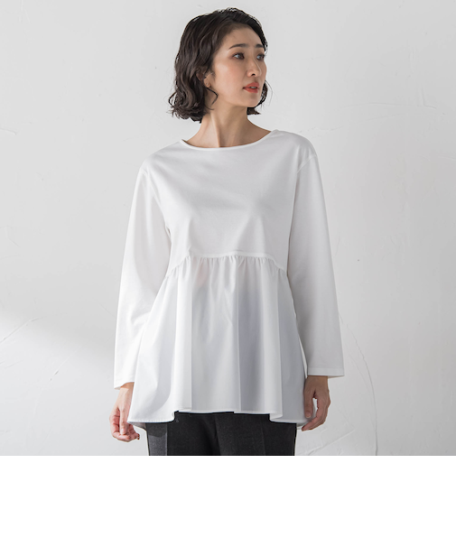 ペプラムカットソー