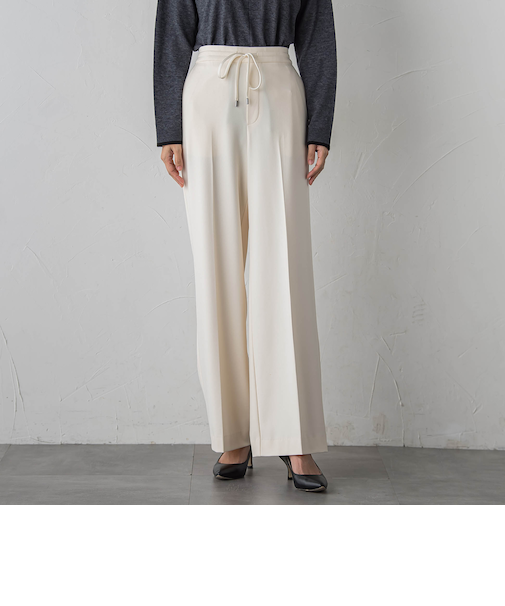 【大きいサイズ】エクセレントウォーム裏起毛ワイドパンツ