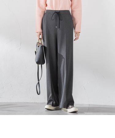 【大きいサイズ】エクセレントウォーム裏起毛ワイドパンツ