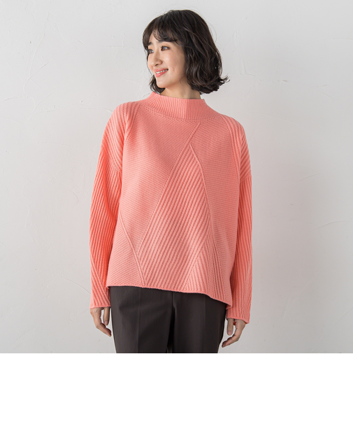 ヘリンボーンニット