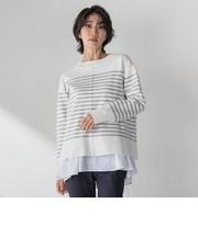 【大きいサイズ】”マシュマロタッチ”トーンアップニット