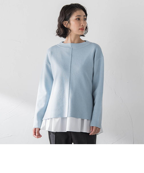 【大きいサイズ】”マシュマロタッチ”トーンアップニット