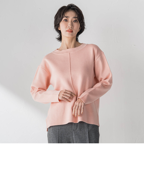 【大きいサイズ】”マシュマロタッチ”トーンアップニット