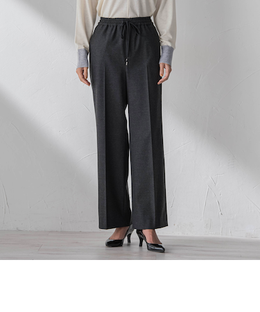 両面起毛ワイドパンツ