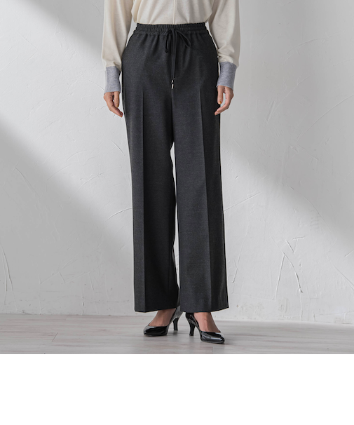 両面起毛ワイドパンツ