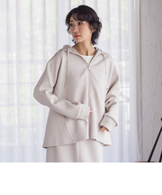 【大きいサイズ】ストレッチダンボールジップパーカー