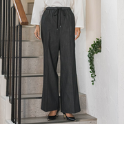 【大きいサイズ】セルロースデニムワイドパンツ