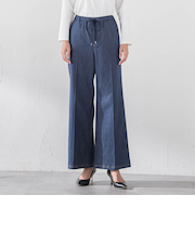 セルロースデニムワイドパンツ