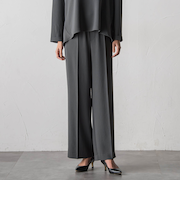 ハイストレッチカルゼワイドパンツ