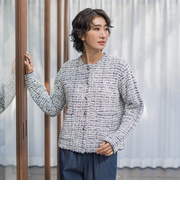 ツイードカーディガン