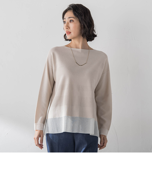 【大きいサイズ】レクサスガーターニット