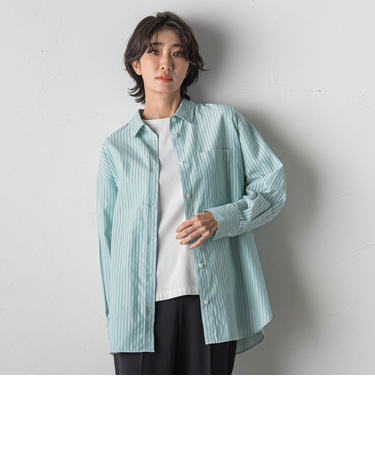 ドビーストライプシャツ