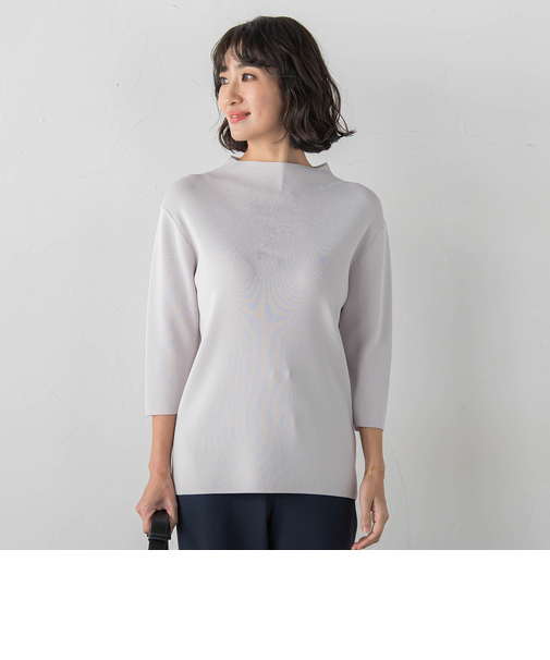 【大きいサイズ】モックネックニット