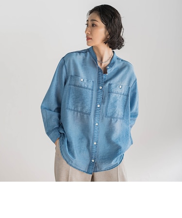 シアーデニムシャツ