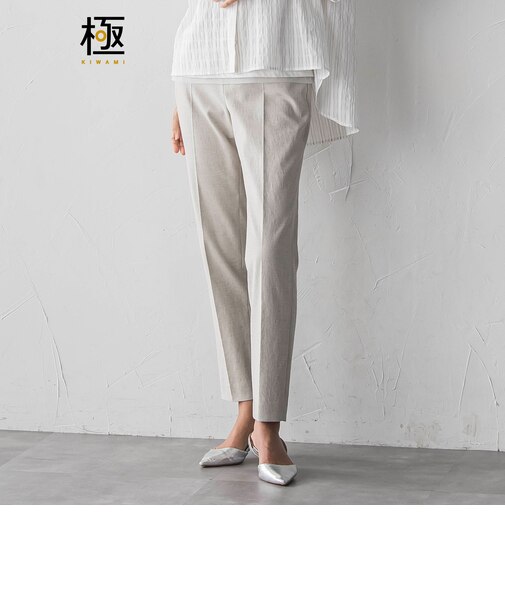 【WEB限定/+5cm丈長め】【極・名品パンツ】シェルタリングテーパードパンツ