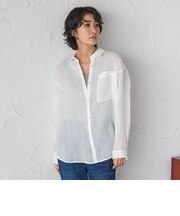 【新色追加】“洗える麻”トーンアップシャツ