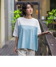 【WEB限定】”涼感”バイカラーニット