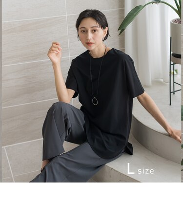 【WEB限定/大きいサイズ】”細身パンツも怖くない”Tシャツチュニック