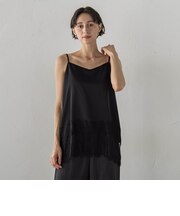 サテンレースキャミ