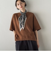スカーフ付きジャージカットソー