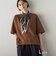 【大きいサイズ】スカーフ付きジャージカットソー