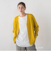 【大きいサイズ/新色追加】Tシャツニットカーディガン