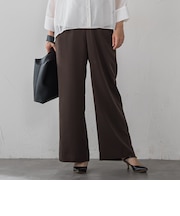 【SETUP対応】”Light & Soft Suede” ワイドパンツ