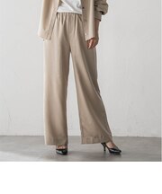 【SETUP対応】”Light & Soft Suede” ワイドパンツ