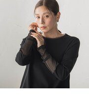袖切り替えプルオーバー