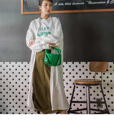 【優秀シーズンレスアイテム】ボリュームスリーブシャツワンピース《洗濯機で洗える》