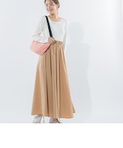 【1着でコーデが決まる】ニット切替ドッキングワンピース《手洗い可能》