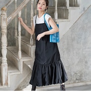 【バルーンデザイン】キャミバルーンワンピース《洗濯機で洗える》