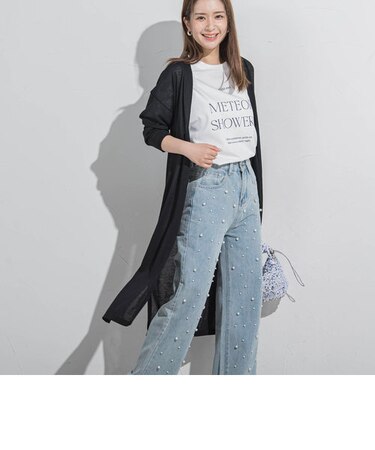 【接触冷感/遮熱機能】サラサラロングカーデガン≪手洗い可能≫