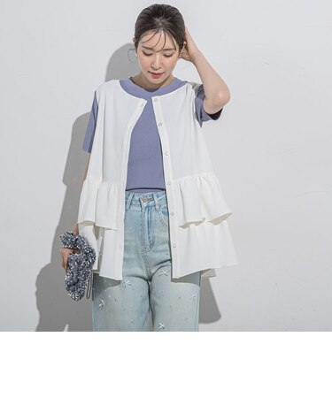 【セットアップ対応】ティアードペプラムタンク≪手洗い可能≫