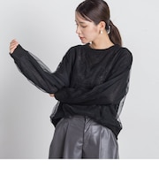 チュールレイヤードニット≪手洗い可能≫