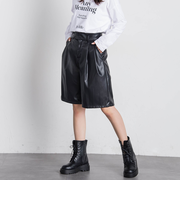 合皮ハーフパンツ≪手洗い可能≫