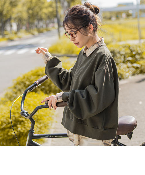 裏起毛プルオーパー≪洗濯機で洗える≫