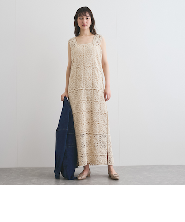 クロシェロングワンピース≪手洗い可能≫