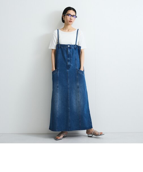 ライトオンスデニムサロペットスカート≪手洗い可能≫