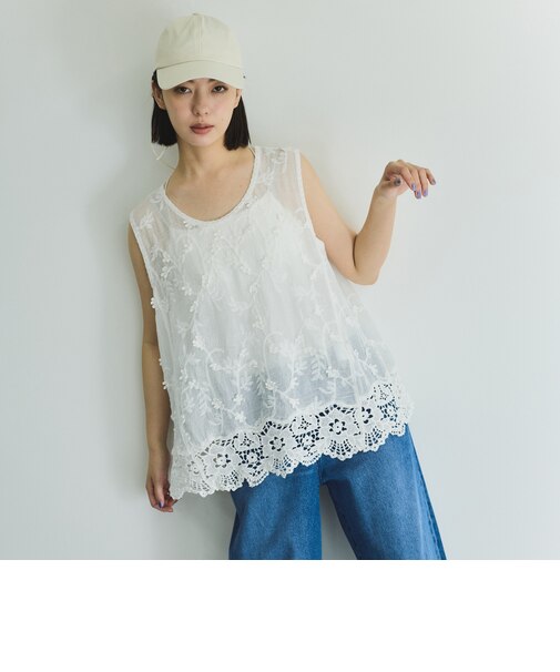 カットレーストップス≪手洗い可能≫