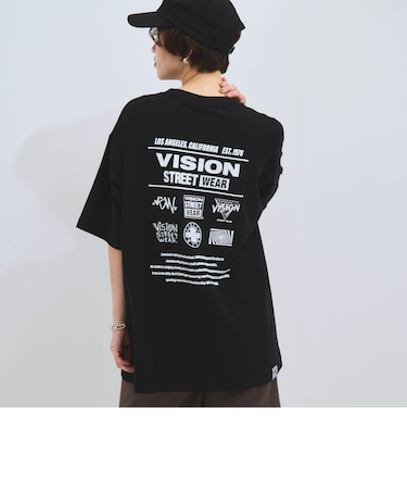 【VISION STREET WARE】HY-TECHロゴプリントTシャツ≪洗濯機で洗える≫
