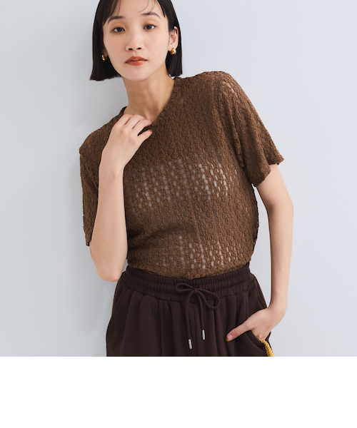 mici サークルカットオフプルオーバー リブ ピンク オレンジ 完売品 ドットプリントリボン（オーガンジー） #14 レッド&ホワイト